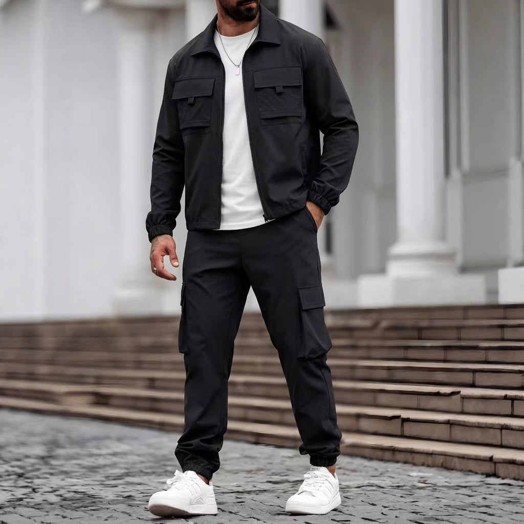 Mens Tactical Cargo Set with Jacket and Pants