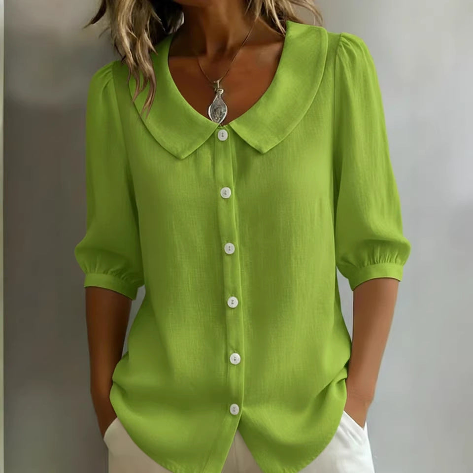 Women's Casual Loose Short Sleeve Blouse