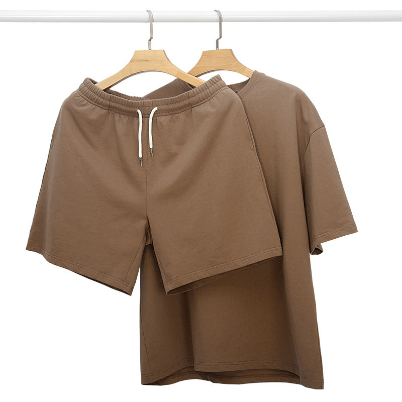 Women's Loungewear Set - Casual Short Sleeve T-shirt and Shorts