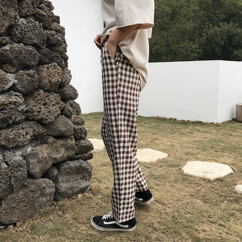 Men's Suit Trousers in Classic British Plaid