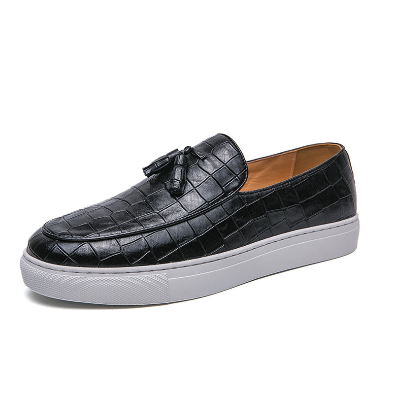 Mens Loafers with Tassel Detail and Slip On Design