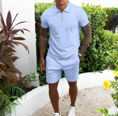Men's Casual Slim Fit Short-Sleeved Suit