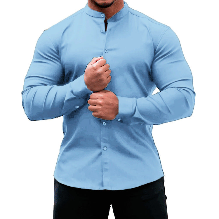 Men's Casual Button Down Long Sleeve Shirt