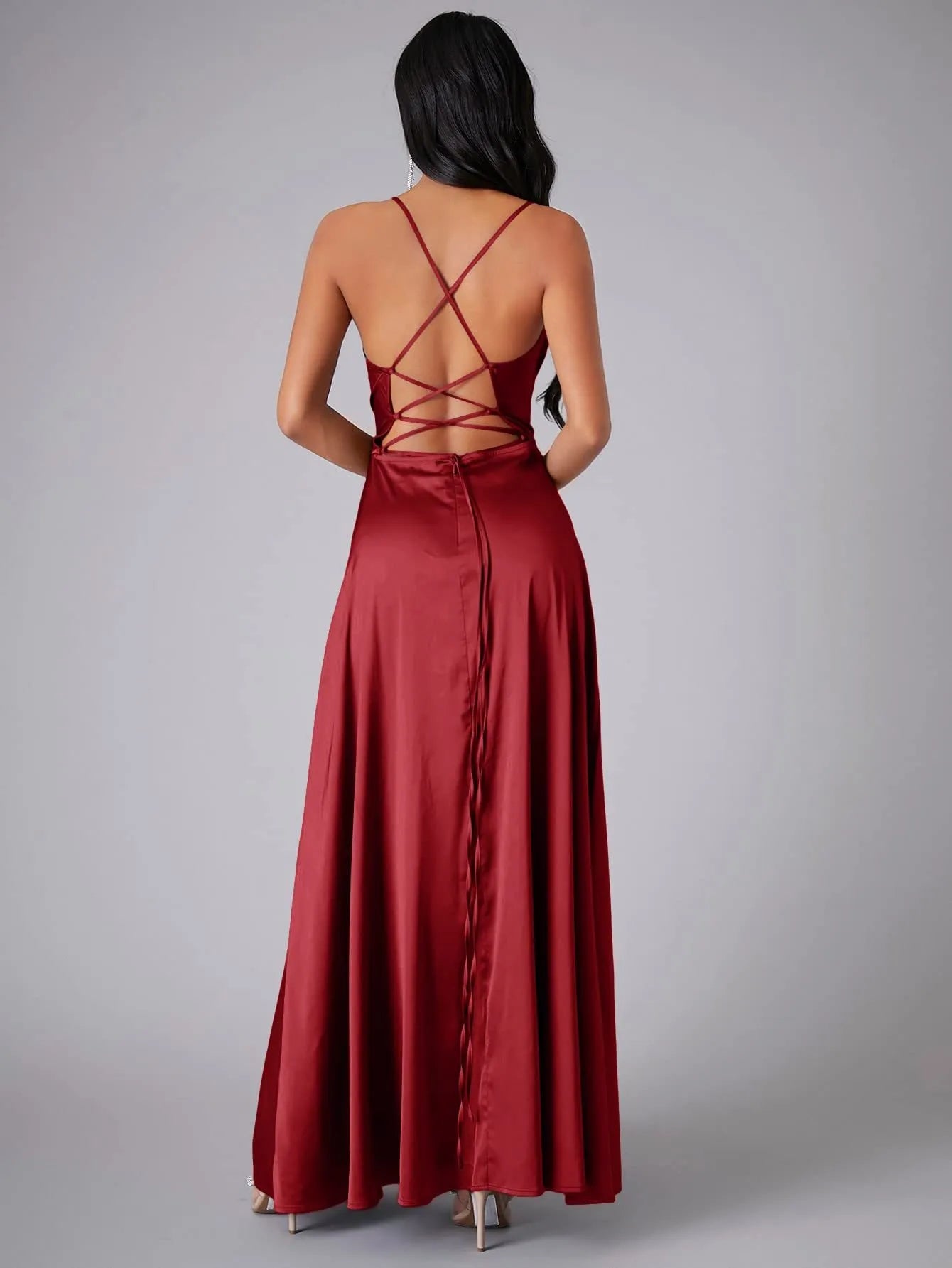 Women's Satin Maxi Dress