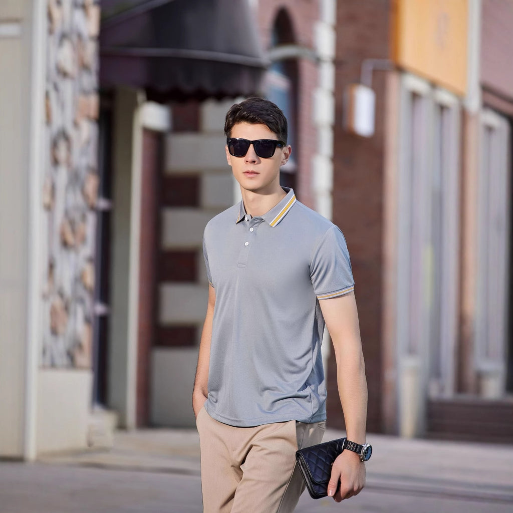Men's Short-Sleeved Lapel Polo Shirt