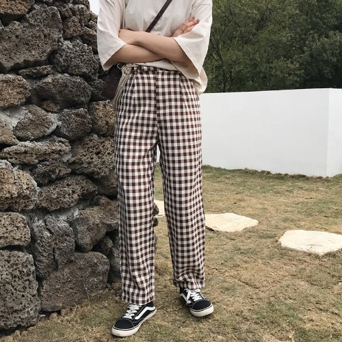 Men's Suit Trousers in Classic British Plaid
