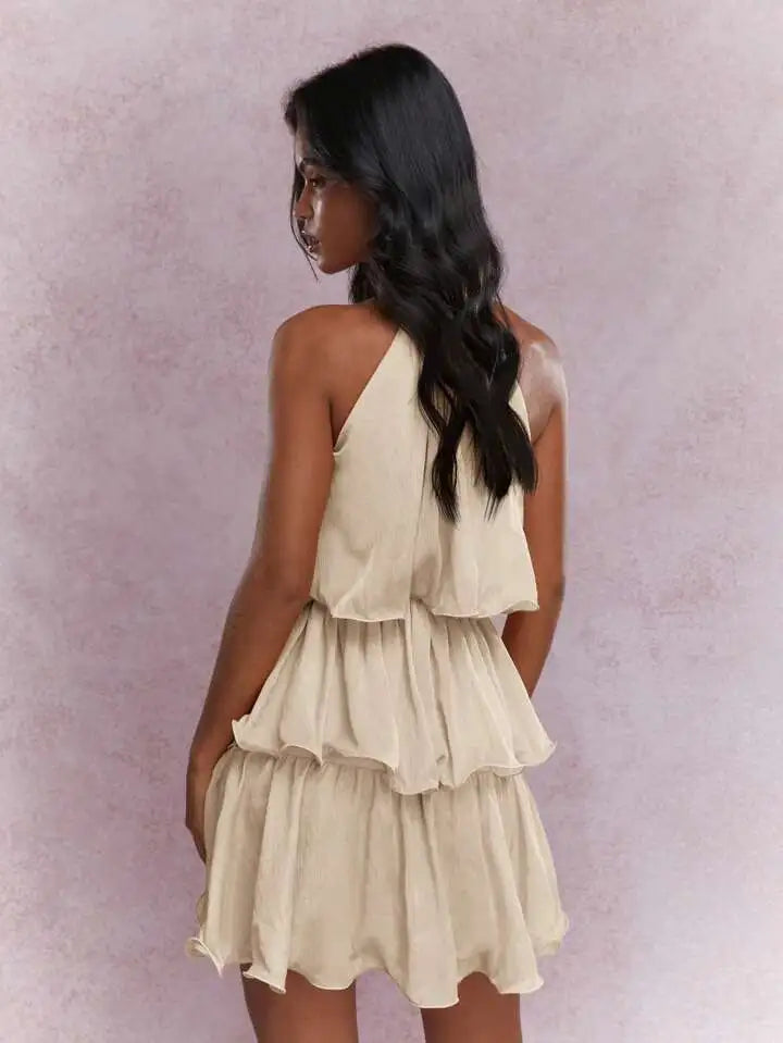 Women's Sleeveless Ruffled Midi Dress