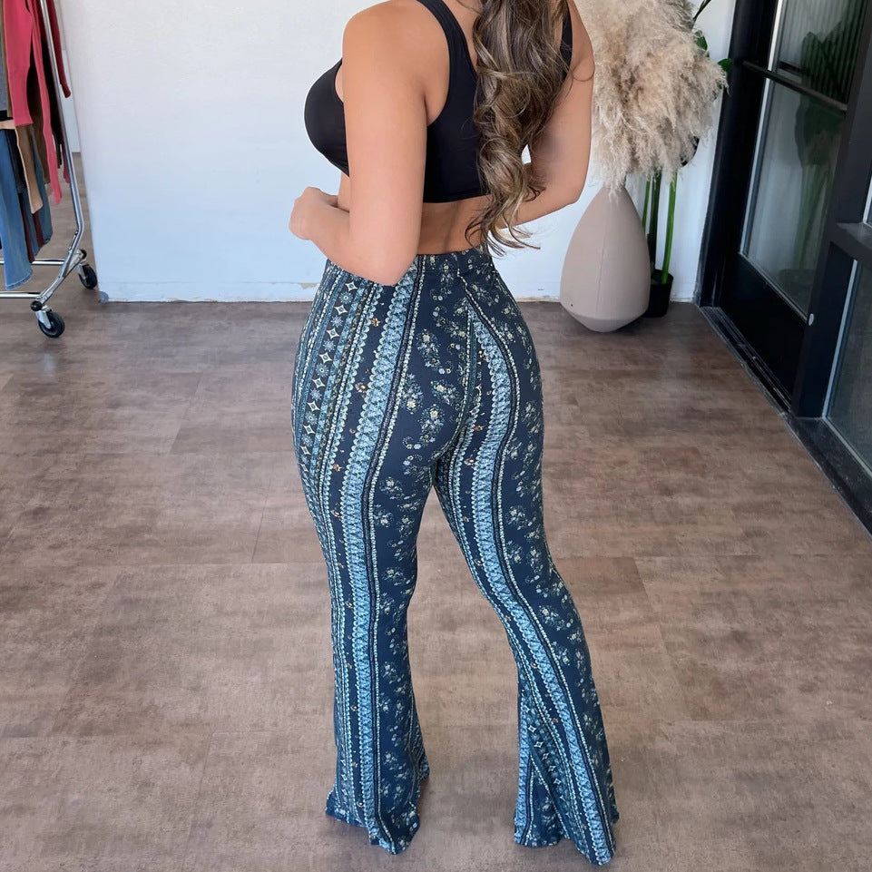 Women's Casual Slim Fit Printed Trousers