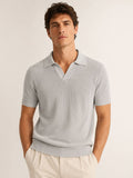 Men's Breathable Linen Blend Polo Shirt