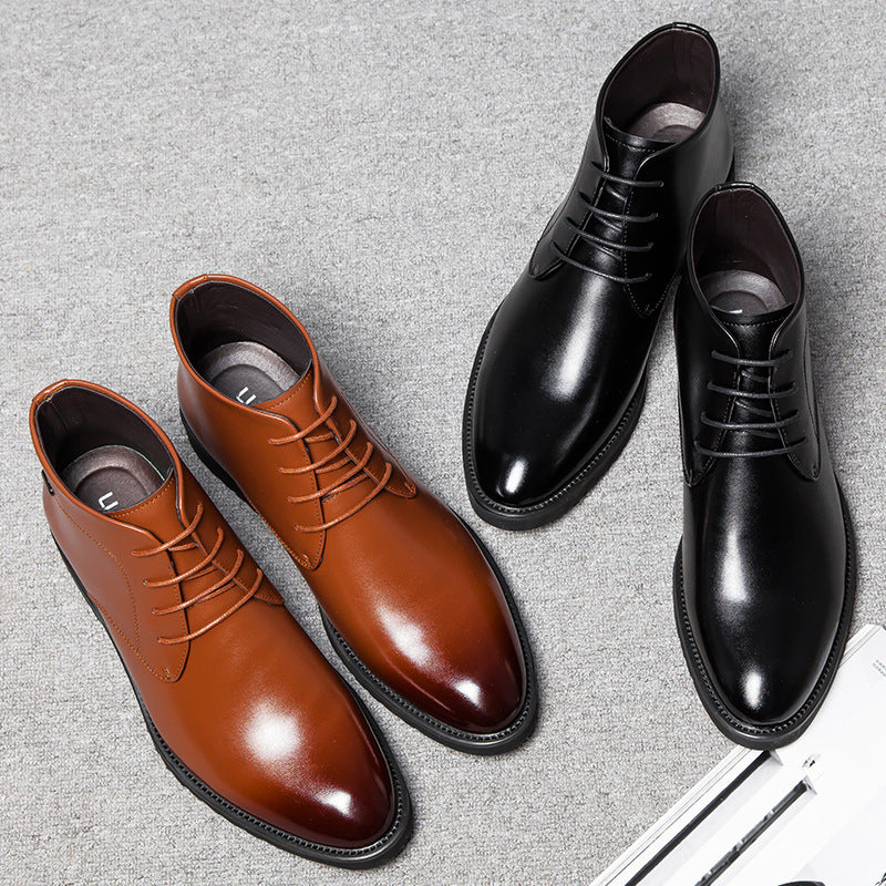 Men's Vintage Martin Boots with Low Heel & Non-Slip Sole