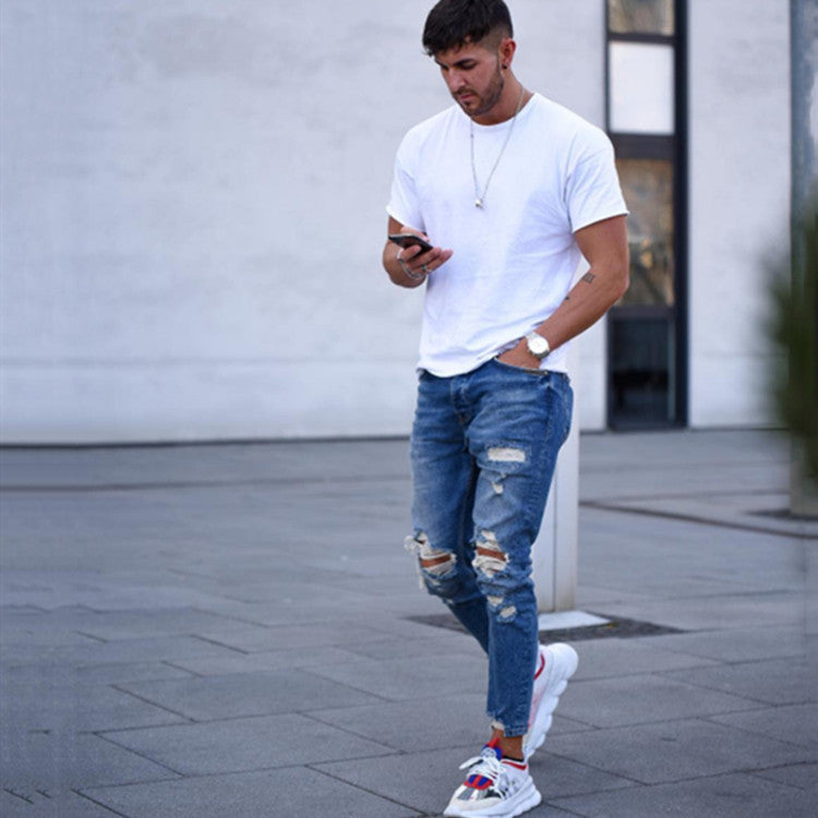 Men's Ripped Jeans for Casual Wear