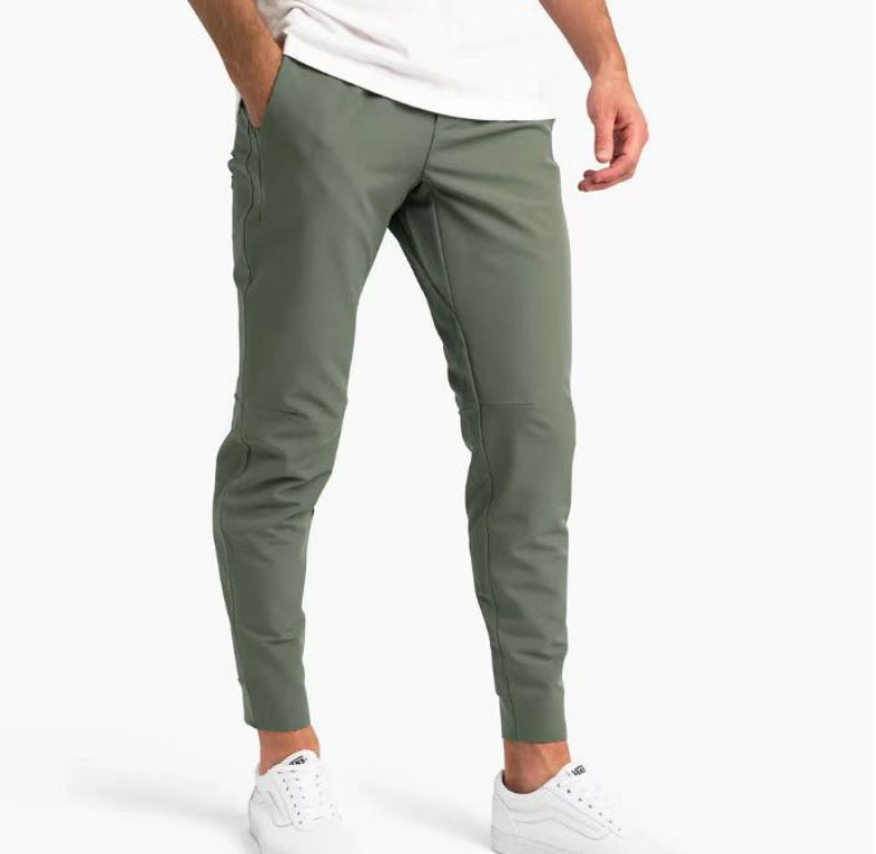 Men's Thin Leisure Trousers - Lightweight High Waist Casual Pants