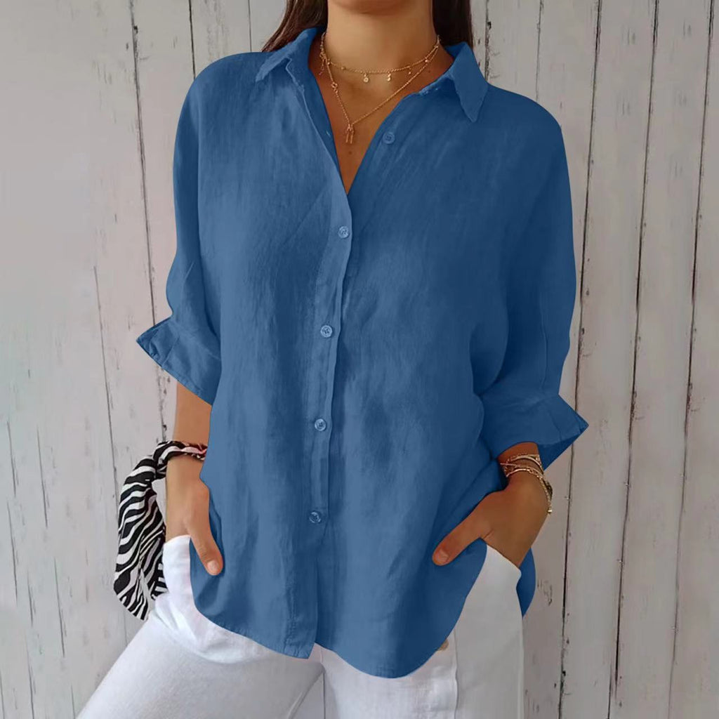 Women's Pleated Long Sleeve Shirt