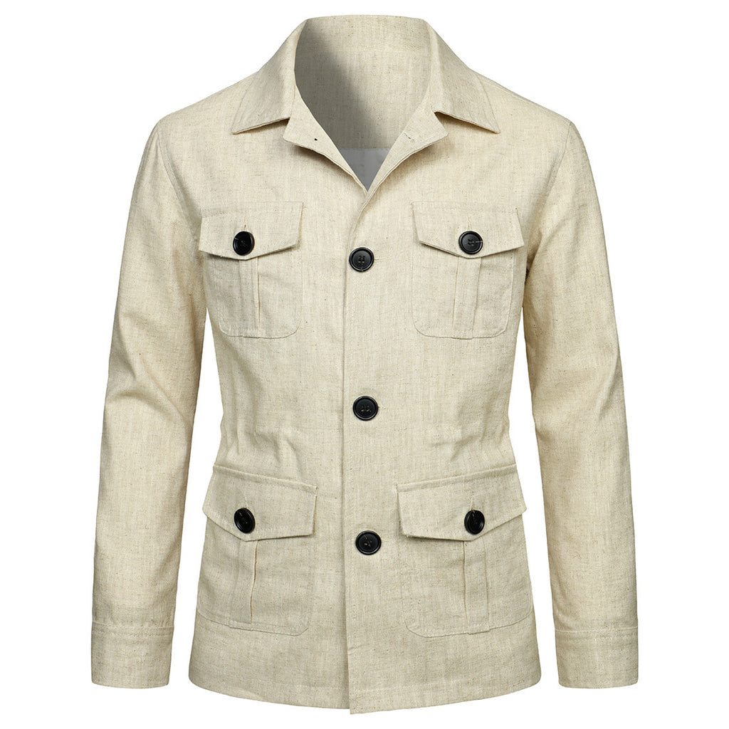 Men's Slim Fit Linen Jacket for Casual and Formal Wear