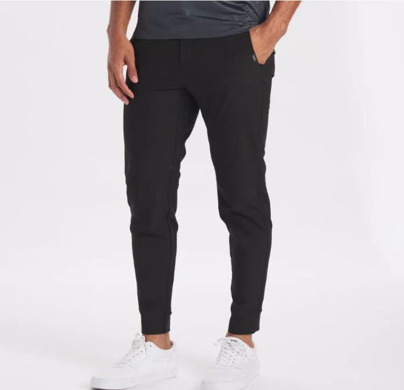 Men's Thin Leisure Trousers - Lightweight High Waist Casual Pants
