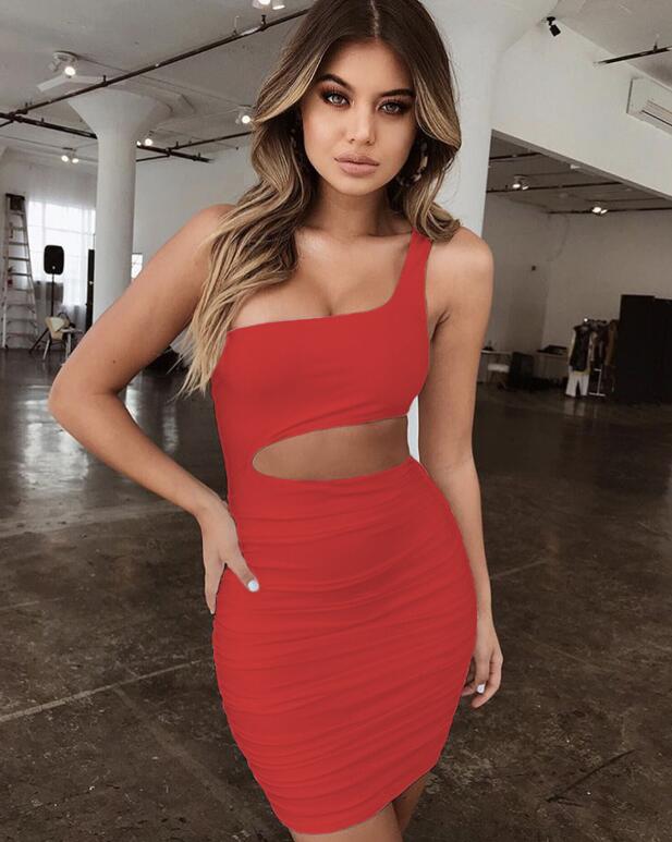 Women's One-Shoulder Mini Dress