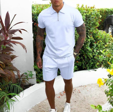 Men's Casual Slim Fit Short-Sleeved Suit