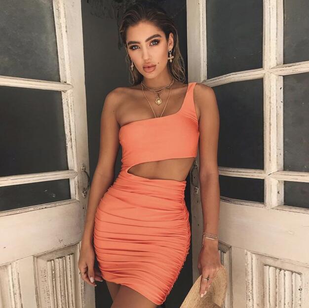 Women's One-Shoulder Mini Dress