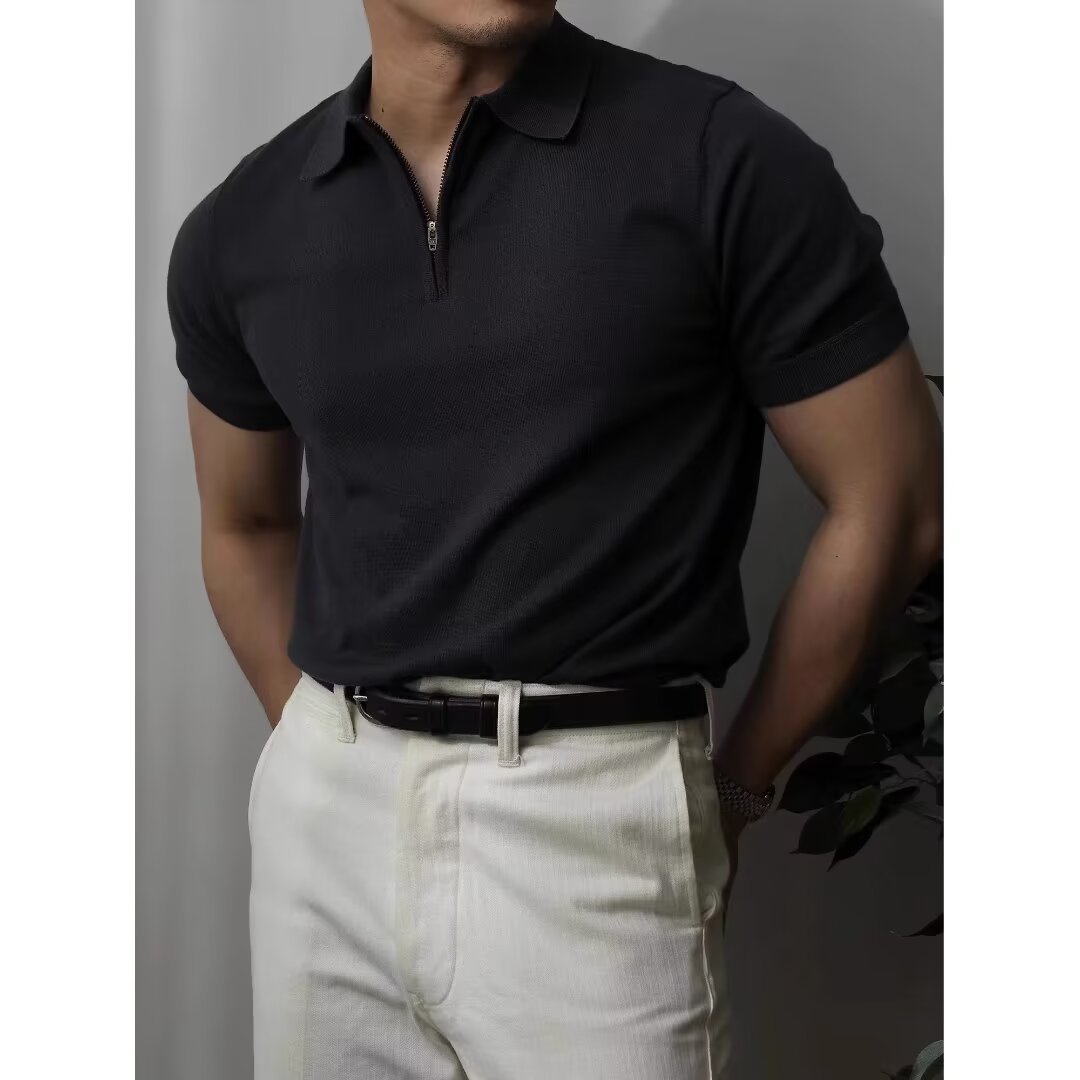 Men's Slim-Fit Short Sleeve Knit Shirt