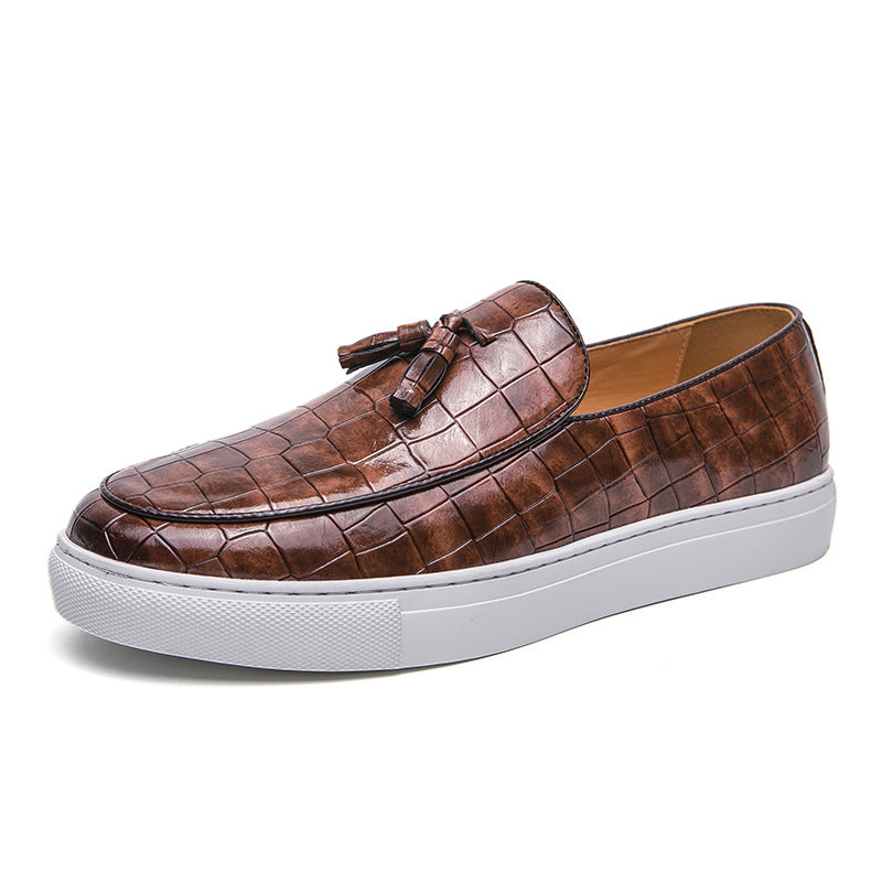 Mens Loafers with Tassel Detail and Slip On Design