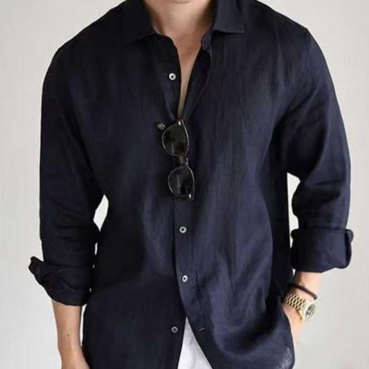 Men's Long-Sleeved Casual Business Style Shirt