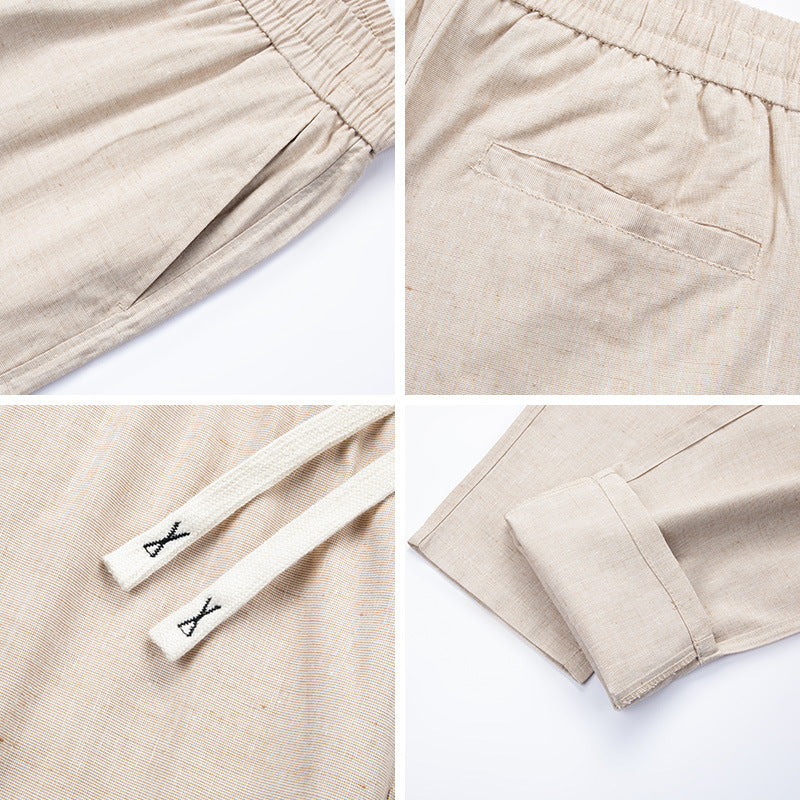 Mens Lightweight Drawstring Pants – Casual Summer Trousers