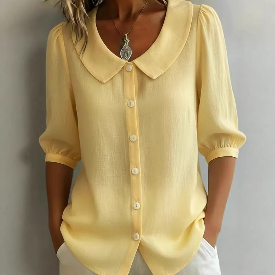 Women's Casual Loose Short Sleeve Blouse