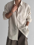 Men's Pocket Design Work Shirt Coat for Casual and Professional Wear