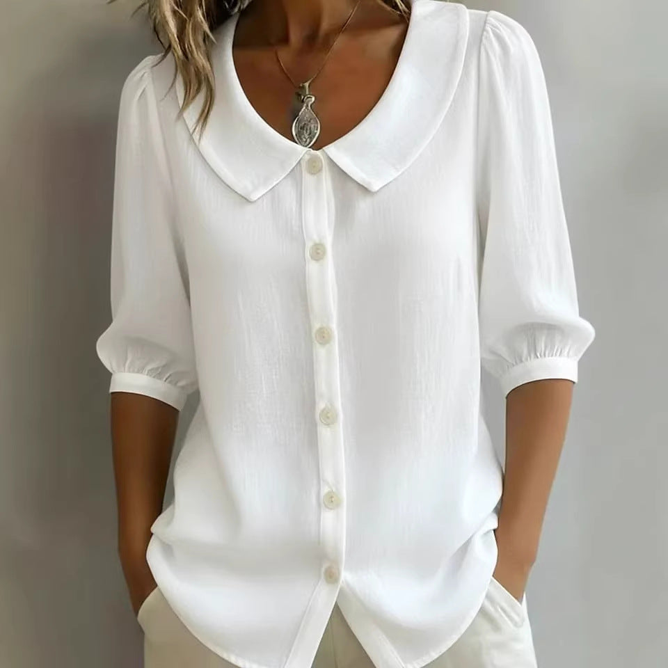 Women's Casual Loose Short Sleeve Blouse
