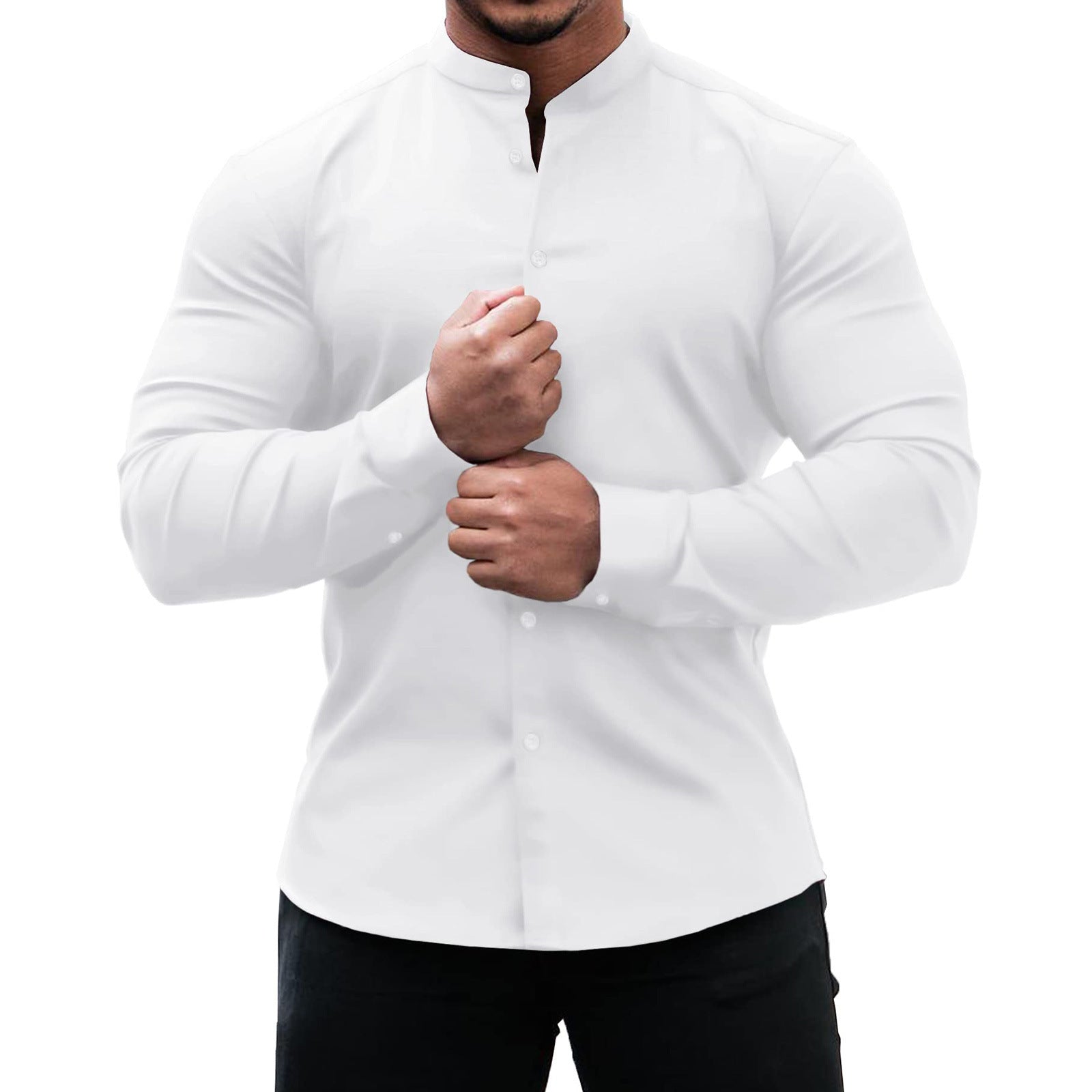 Men's Casual Button Down Long Sleeve Shirt