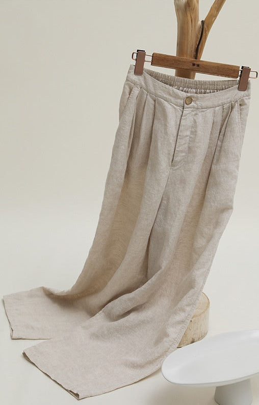 Womens High Waist Wide Leg Pants with Relaxed Fit