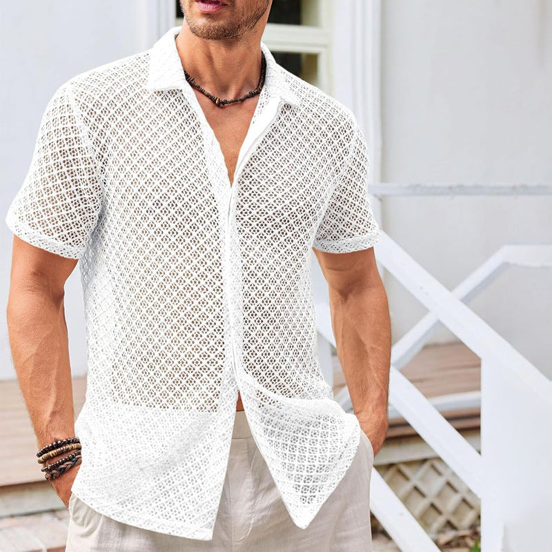 Men's Short Sleeve Mesh Shirt