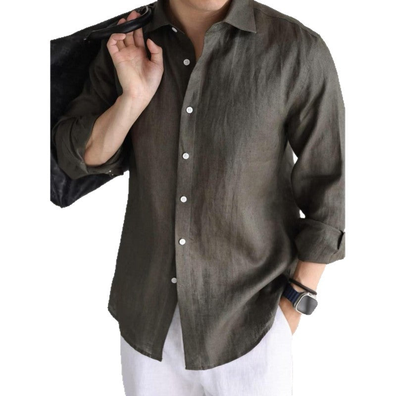 Men's Long-Sleeved Casual Business Style Shirt