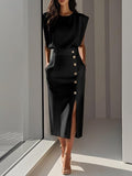 Women's Casual Sleeveless Summer Midi Dress