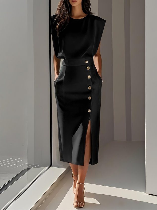 Women's Casual Sleeveless Summer Midi Dress