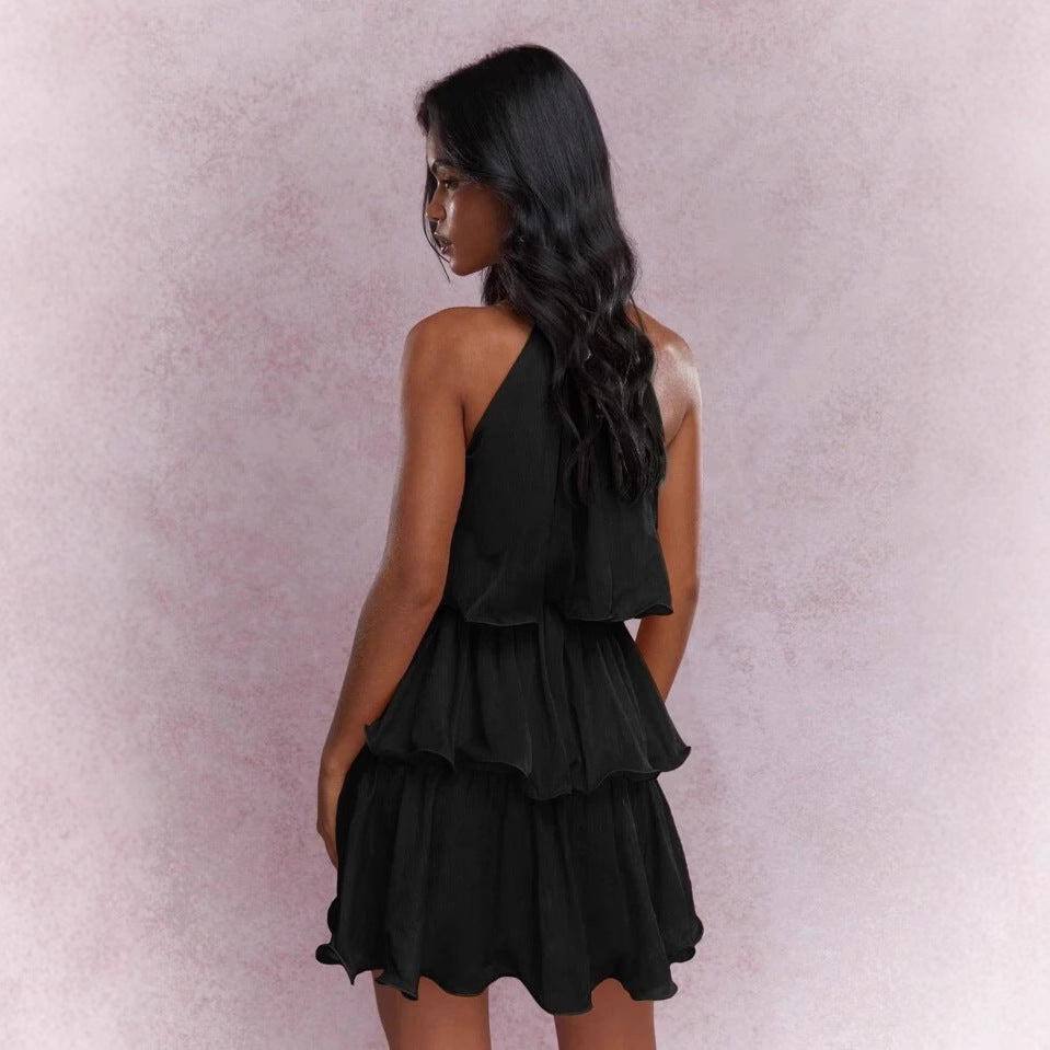 Women's Sleeveless Ruffled Midi Dress