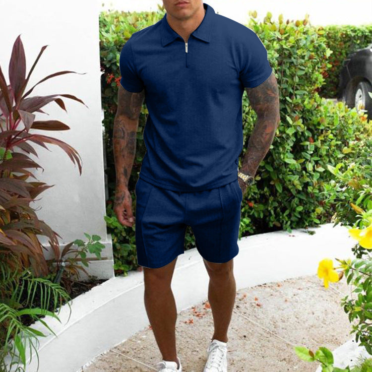 Men's Casual Slim Fit Short-Sleeved Suit