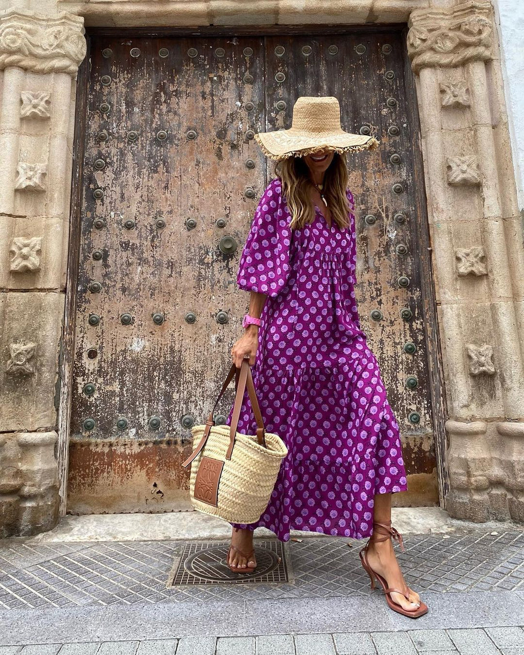 Women's Bohemian V-Neck Summer Dress
