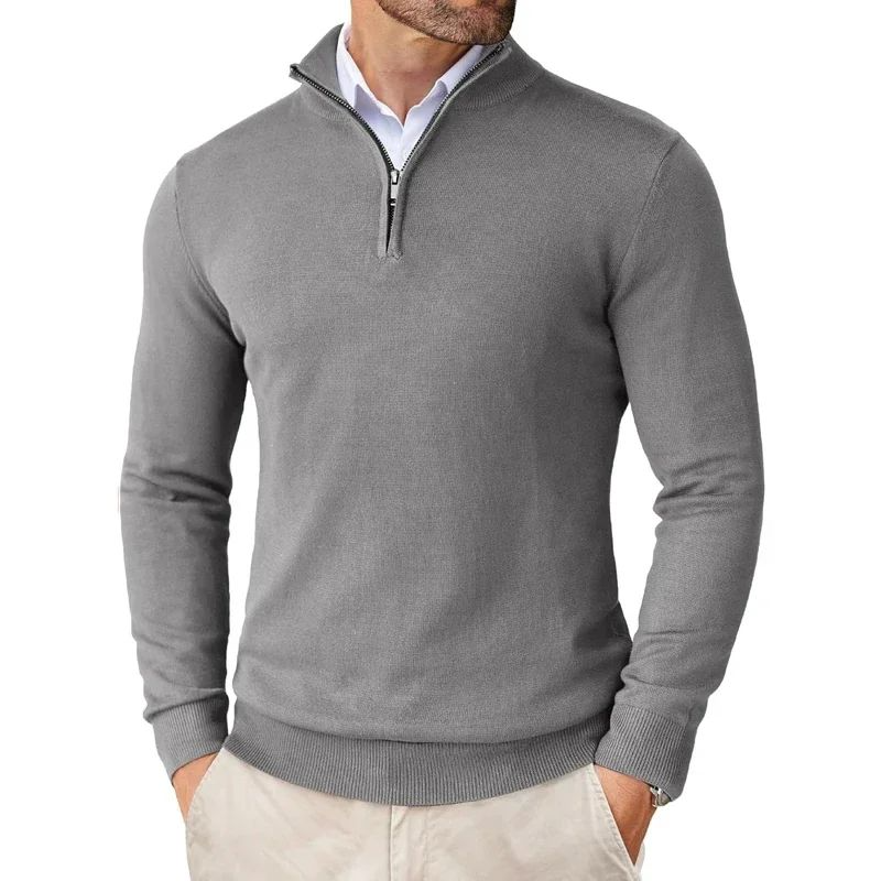 Men's Quarter-Zip Sweater – Soft & Warm Stylish Knit