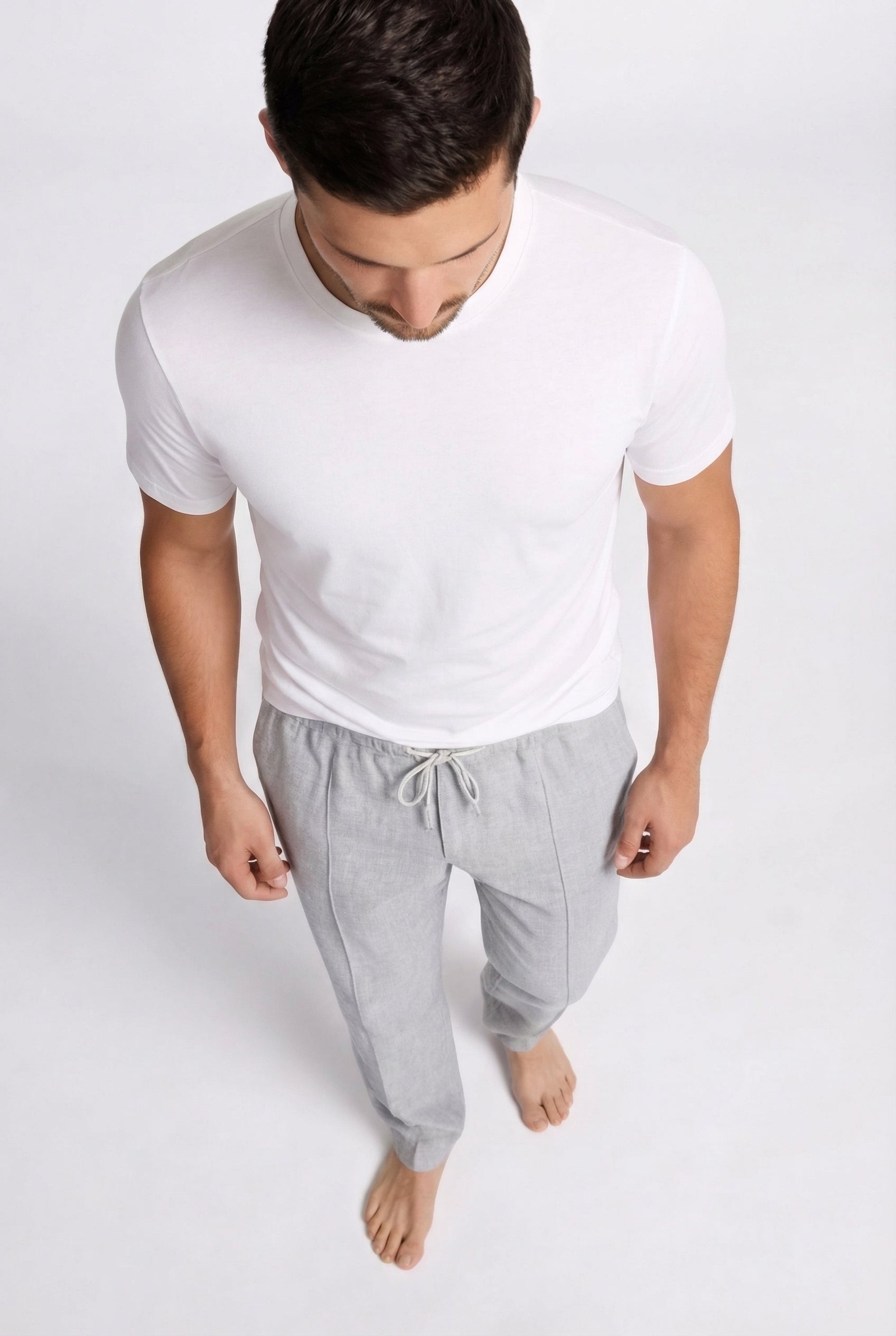 Men's Casual Linen Straight Pants Breathable Trendy Design