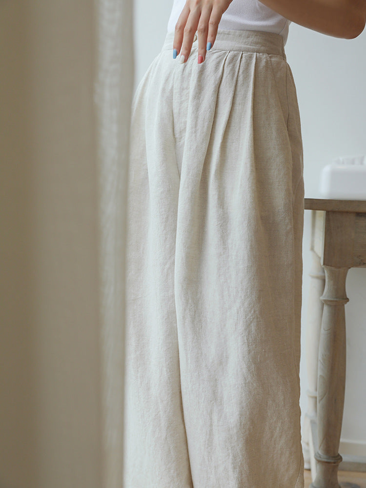 Womens High Waist Wide Leg Pants with Relaxed Fit
