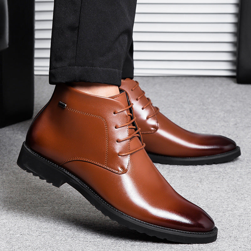 Men's Vintage Martin Boots with Low Heel & Non-Slip Sole