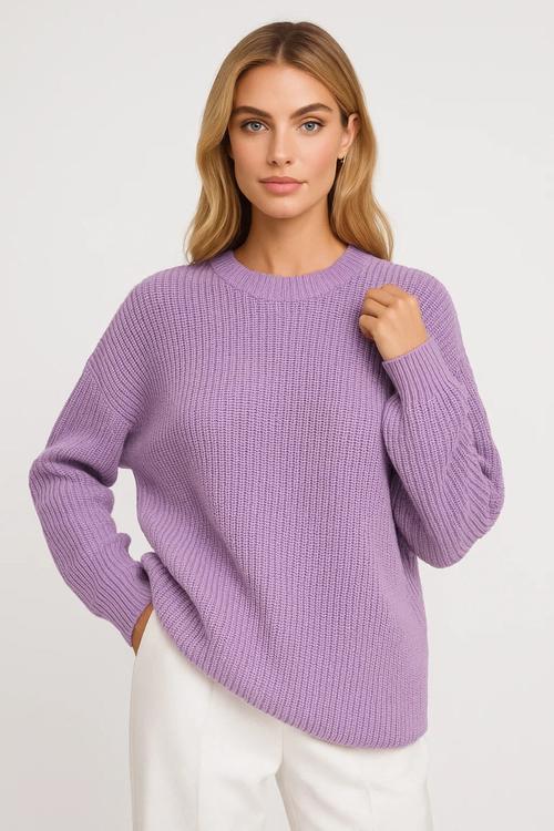 Women's Oversized Sweater – Chunky Knit Comfort Layer