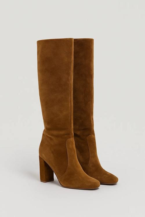 Women's Knee-High Boots – Elegant Block Heel for Stylish Autumn Comfort