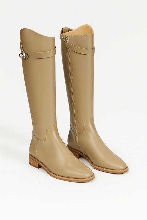 Women's Knee High Boots – Elegant Buckle Design for Chic Autumn Style