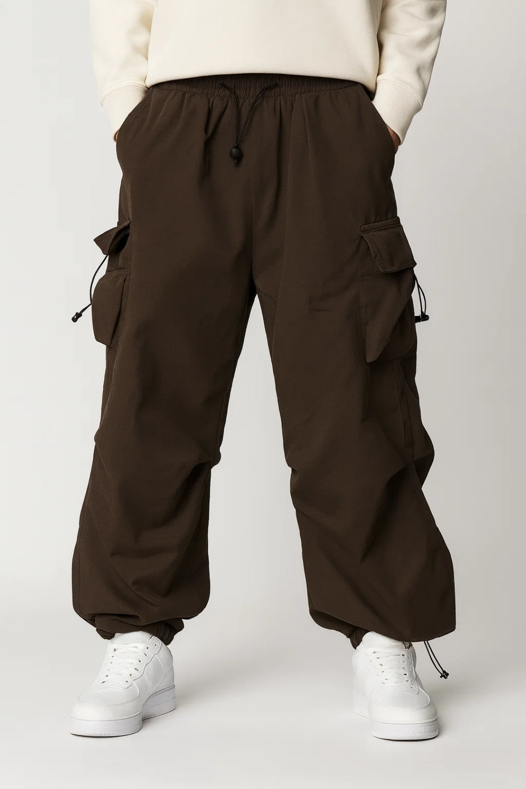 Men's Cargo Pants – Relaxed Fit with Drawstring and Adjustable Cuffs