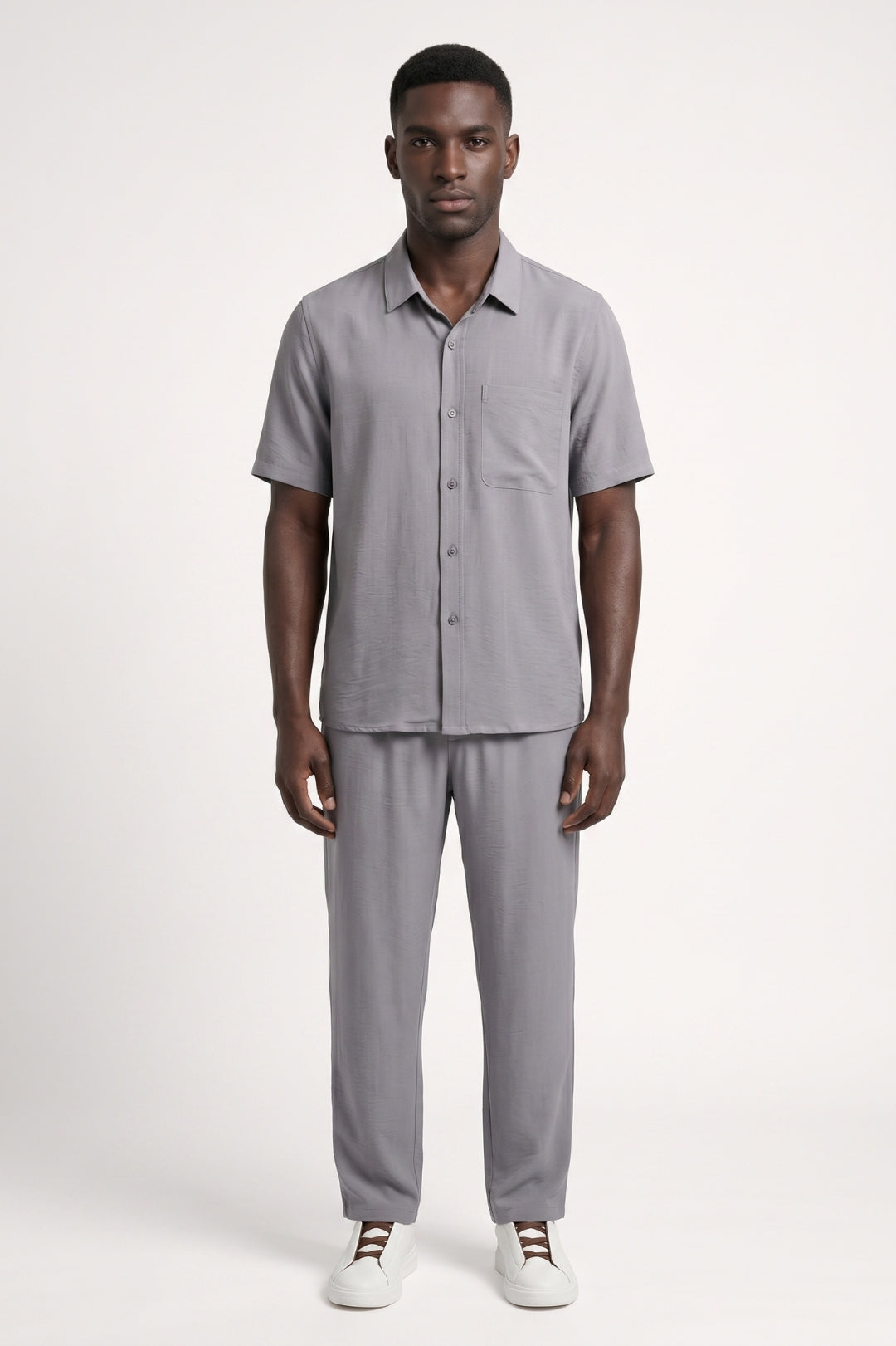 Men's 2-Piece Shirt and Relaxed Pants Set