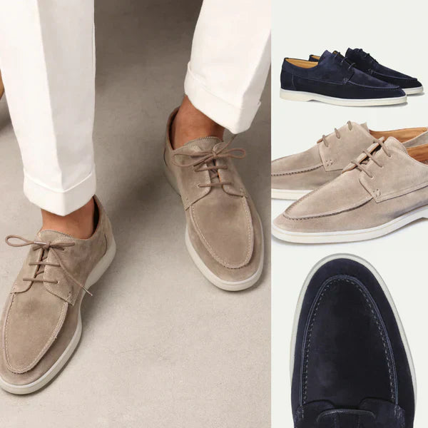 Men's Leather Lace-up Loafers