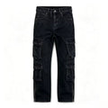 Men's Cargo Jeans Straight Leg Loose Fit with Pockets