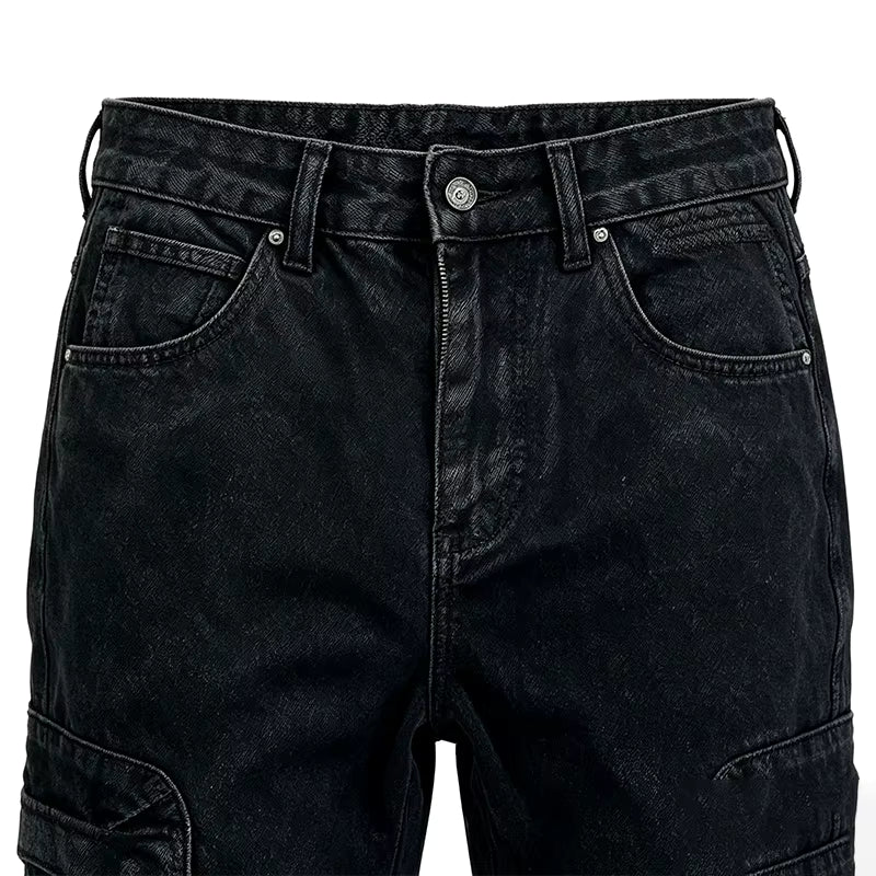 Men's Cargo Jeans Straight Leg Loose Fit with Pockets
